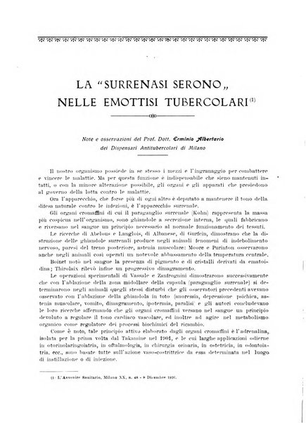 La rassegna di clinica, terapia e scienze affini