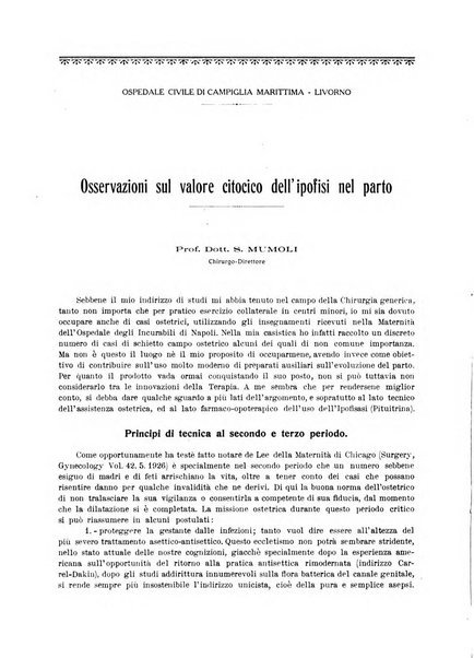 La rassegna di clinica, terapia e scienze affini