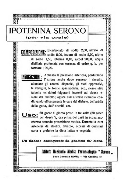 La rassegna di clinica, terapia e scienze affini