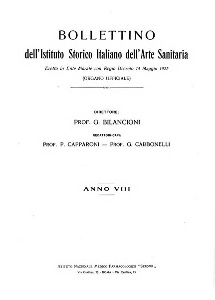 La rassegna di clinica, terapia e scienze affini