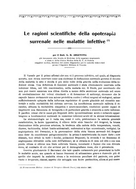 La rassegna di clinica, terapia e scienze affini