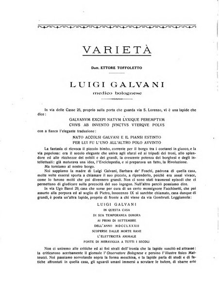 La rassegna di clinica, terapia e scienze affini