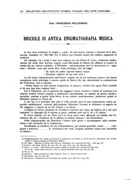 La rassegna di clinica, terapia e scienze affini