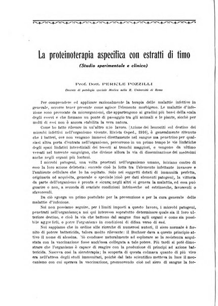 La rassegna di clinica, terapia e scienze affini