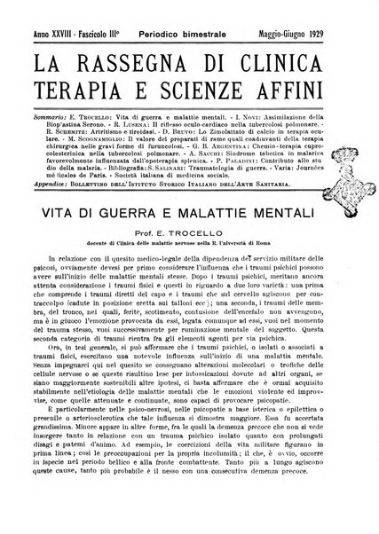 La rassegna di clinica, terapia e scienze affini