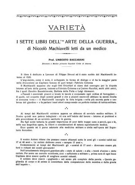 La rassegna di clinica, terapia e scienze affini