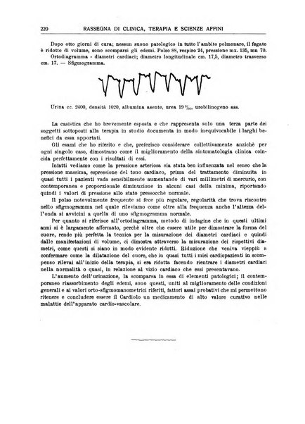 La rassegna di clinica, terapia e scienze affini