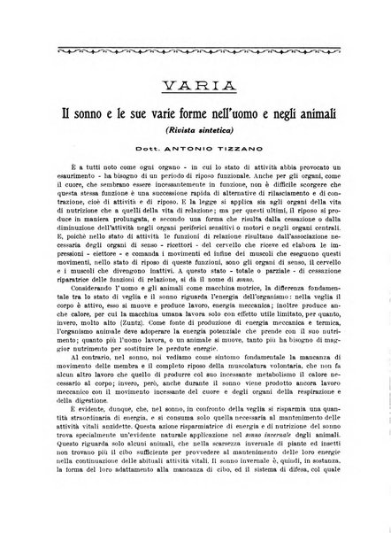 La rassegna di clinica, terapia e scienze affini