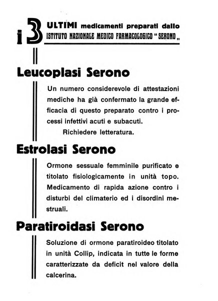 La rassegna di clinica, terapia e scienze affini