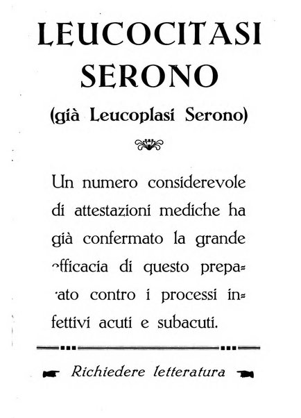 La rassegna di clinica, terapia e scienze affini