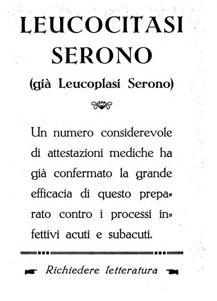 La rassegna di clinica, terapia e scienze affini