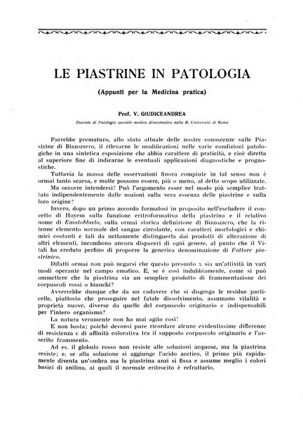 La rassegna di clinica, terapia e scienze affini