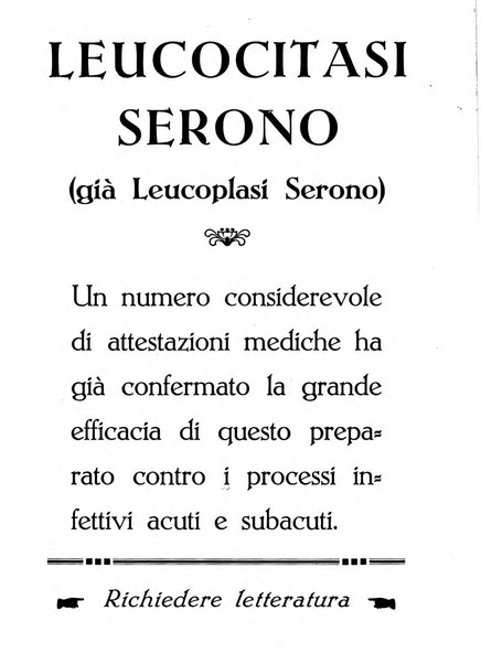 La rassegna di clinica, terapia e scienze affini