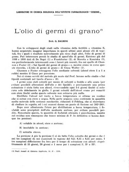 La rassegna di clinica, terapia e scienze affini