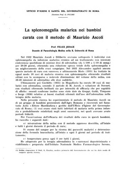 La rassegna di clinica, terapia e scienze affini