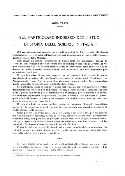 La rassegna di clinica, terapia e scienze affini