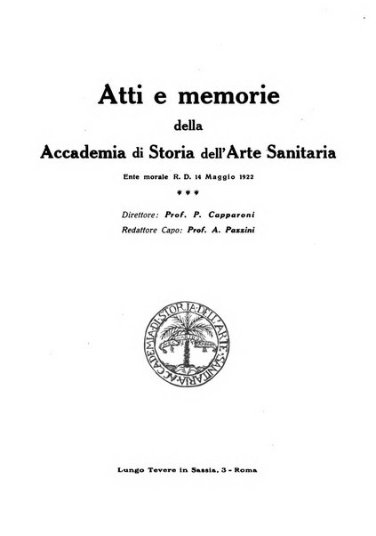 La rassegna di clinica, terapia e scienze affini