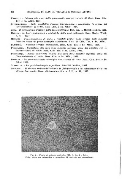 La rassegna di clinica, terapia e scienze affini