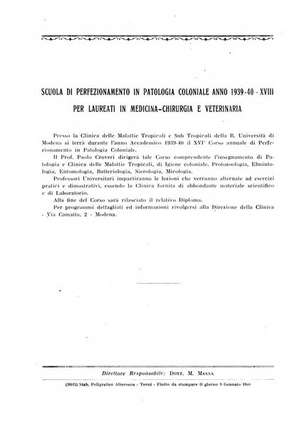 La rassegna di clinica, terapia e scienze affini