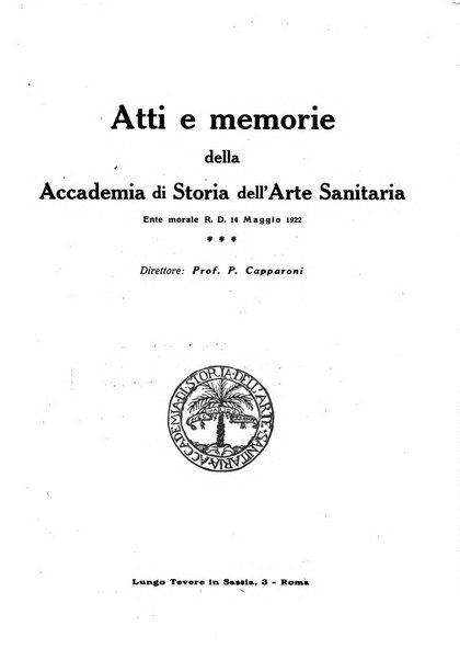 La rassegna di clinica, terapia e scienze affini