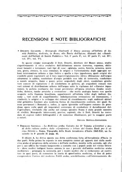 La rassegna di clinica, terapia e scienze affini