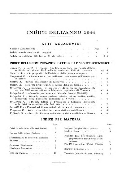 La rassegna di clinica, terapia e scienze affini