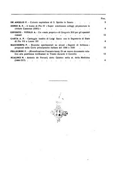 La rassegna di clinica, terapia e scienze affini