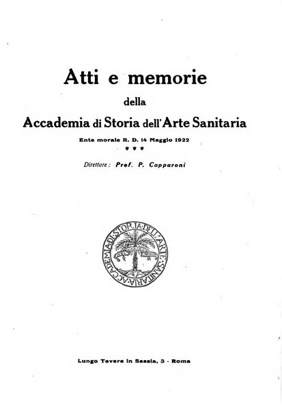 La rassegna di clinica, terapia e scienze affini