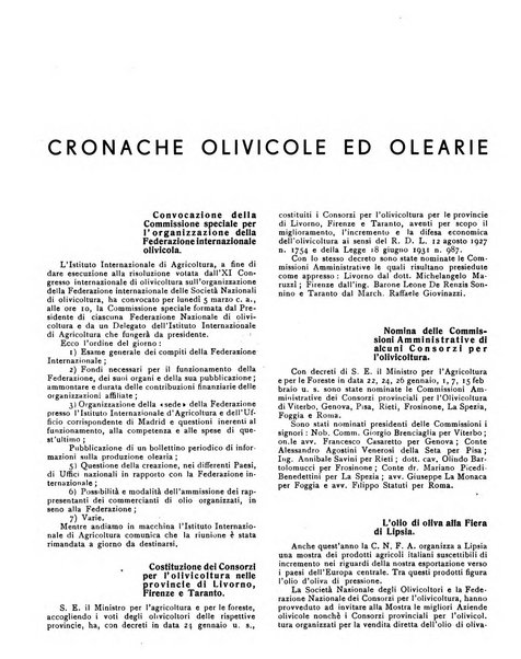 L'olivicoltore bollettino settimanale della Società nazionale degli olivicoltori