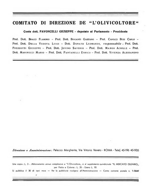 L'olivicoltore bollettino settimanale della Società nazionale degli olivicoltori