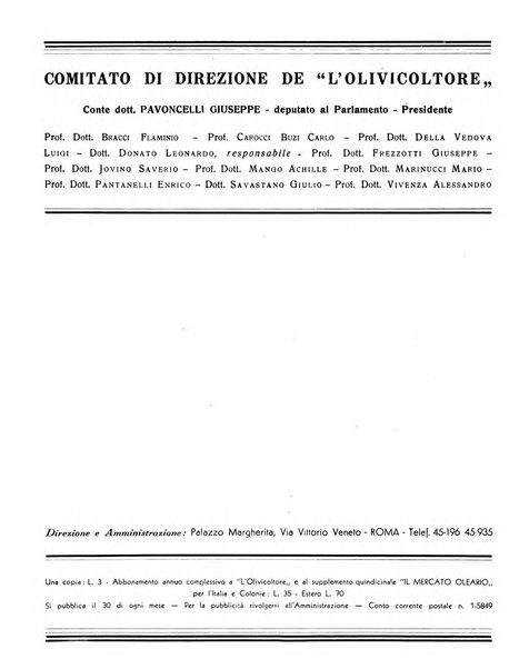 L'olivicoltore bollettino settimanale della Società nazionale degli olivicoltori