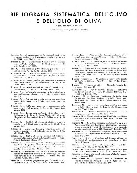 L'olivicoltore bollettino settimanale della Società nazionale degli olivicoltori