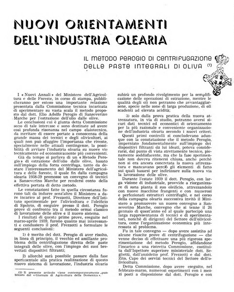 L'olivicoltore bollettino settimanale della Società nazionale degli olivicoltori