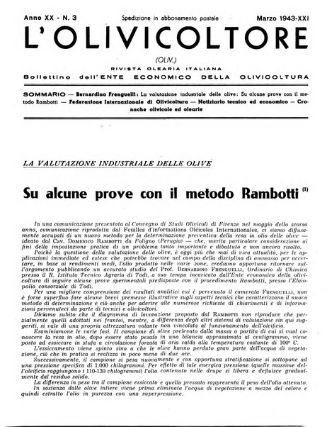 L'olivicoltore bollettino settimanale della Società nazionale degli olivicoltori