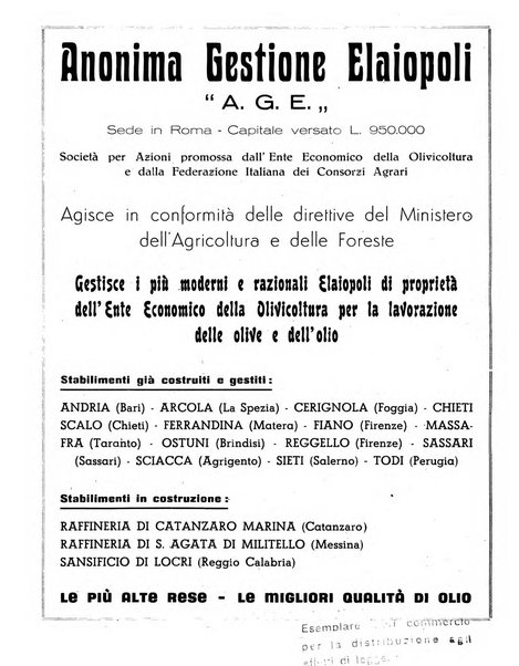 L'olivicoltore bollettino settimanale della Società nazionale degli olivicoltori