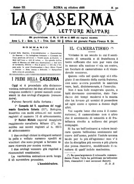 La caserma letture per i soldati