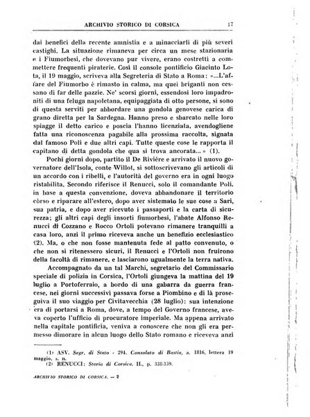 Archivio storico di Corsica pubblicazione trimestrale