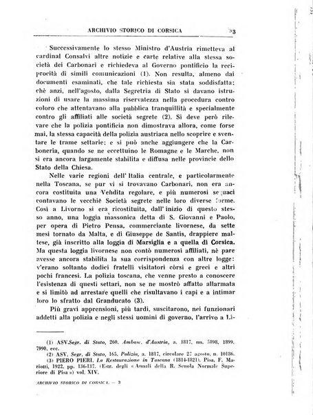 Archivio storico di Corsica pubblicazione trimestrale