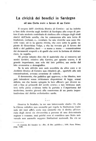 Archivio storico di Corsica pubblicazione trimestrale