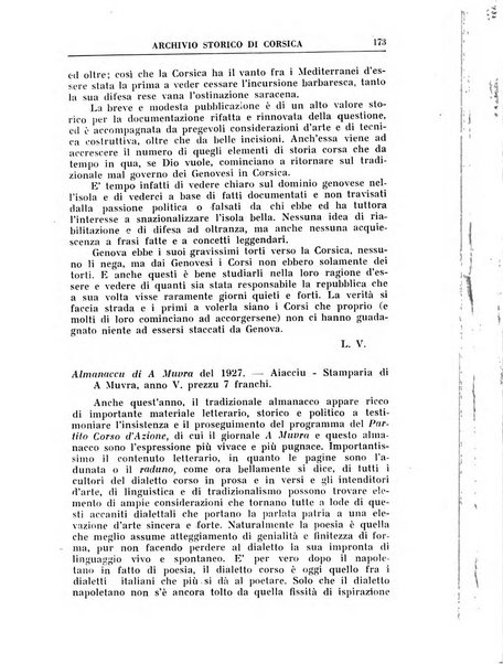 Archivio storico di Corsica pubblicazione trimestrale