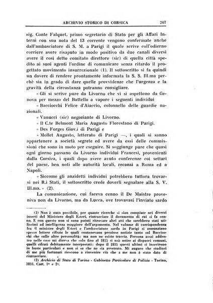 Archivio storico di Corsica pubblicazione trimestrale