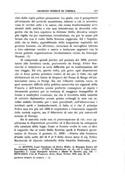 Archivio storico di Corsica pubblicazione trimestrale