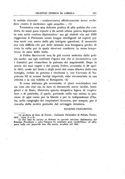 Archivio storico di Corsica pubblicazione trimestrale