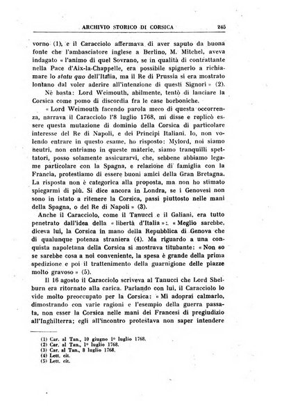 Archivio storico di Corsica pubblicazione trimestrale