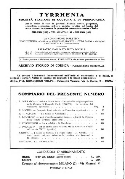 Archivio storico di Corsica pubblicazione trimestrale