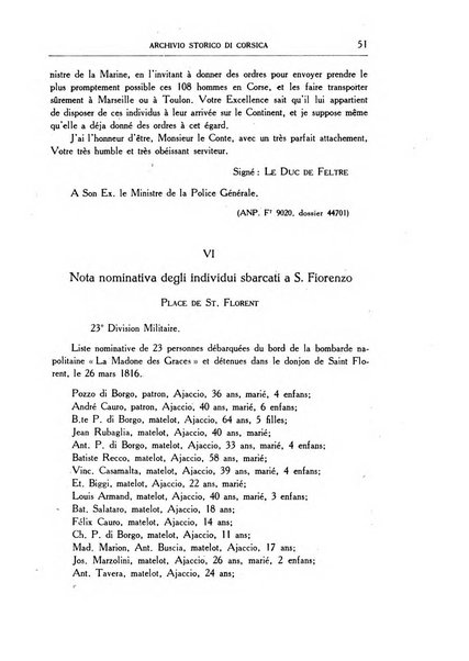 Archivio storico di Corsica pubblicazione trimestrale