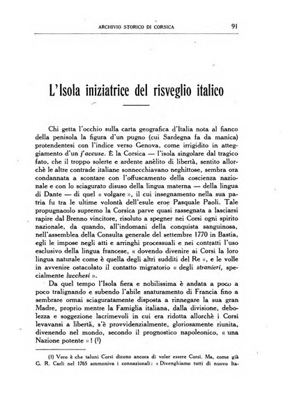 Archivio storico di Corsica pubblicazione trimestrale