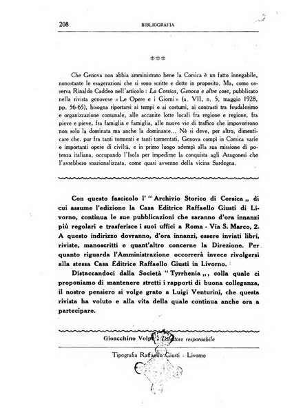 Archivio storico di Corsica pubblicazione trimestrale