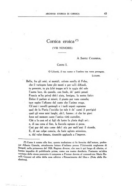 Archivio storico di Corsica pubblicazione trimestrale