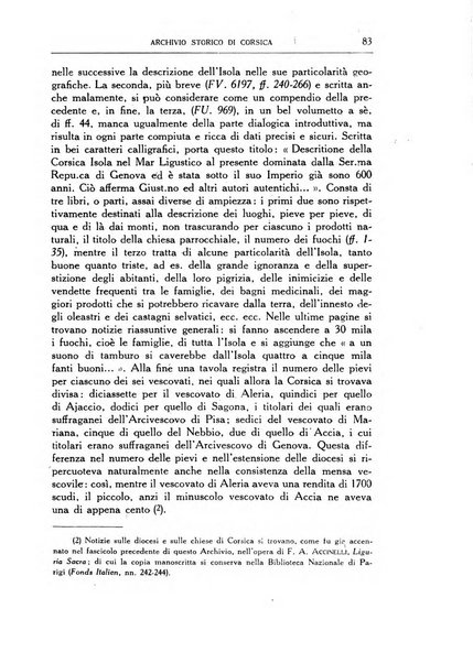 Archivio storico di Corsica pubblicazione trimestrale